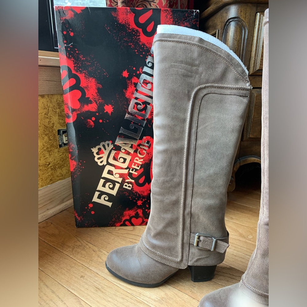 Fergalicious Tyra Tall Taupe Boots